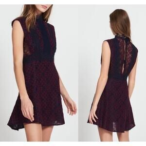Sandro “Danny” contrasting lace dress  Size Large